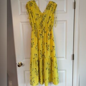 GAP Sunny Yellow Floral Maxi Dress